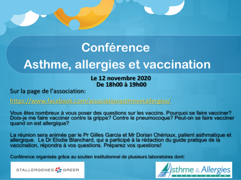Web conférence Asthme, allergies et vaccins